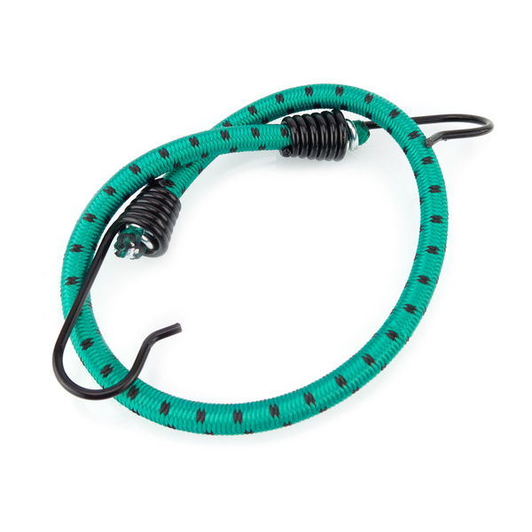 Guma transportowa 8 mm z haczykami - ekspandor zielony - 40cm / 4 sztuki