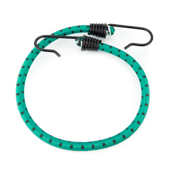 Guma transportowa 8 mm z haczykami - ekspandor zielony - 40cm / 2 sztuki