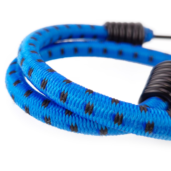 Guma transportowa 8 mm z haczykami - ekspandor niebieski - 60cm / 10 sztuk