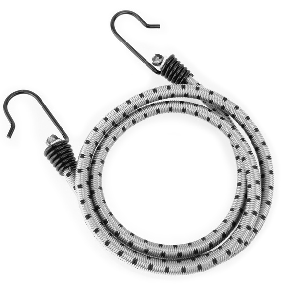 Guma transportowa 8 mm z haczykami - ekspandor szary - 100cm / 10 sztuk