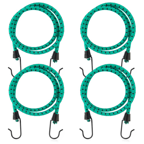 Guma transportowa 8 mm z haczykami - ekspandor zielony - 90cm / 4 sztuki