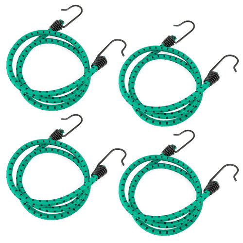 Guma transportowa 8 mm z haczykami - ekspandor zielony - 100cm / 4 sztuki