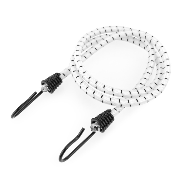 Guma transportowa 8 mm z haczykami - ekspandor biały - 100cm / 4 sztuki