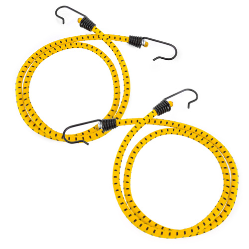 Guma transportowa 8 mm z haczykami - ekspandor żółty - 150cm / 2 sztuki