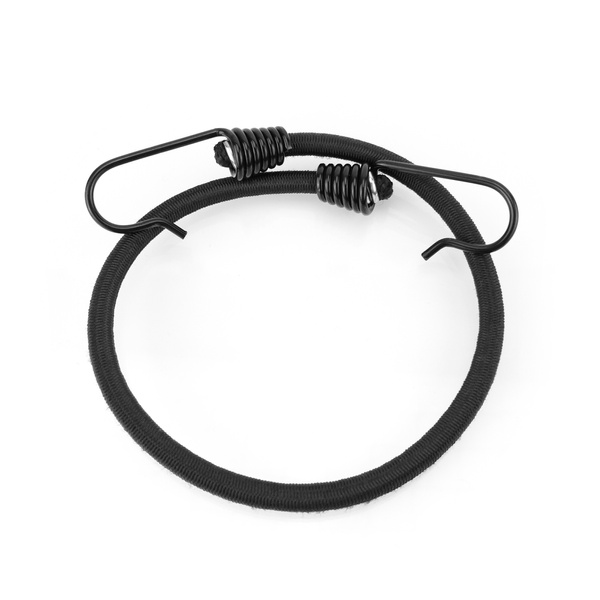 Guma transportowa 8 mm z haczykami - ekspandor czarny - 70cm / 2 sztuki