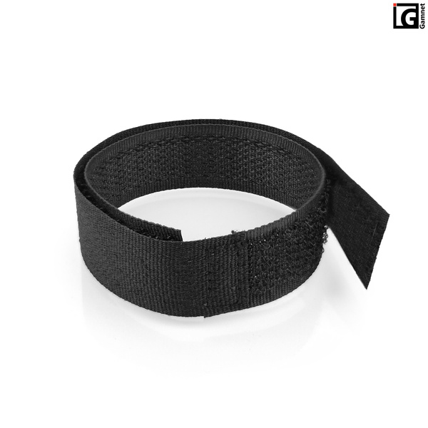 Opaska rzepowa do mocowania siatki 1,6x28cm - kolor czarny