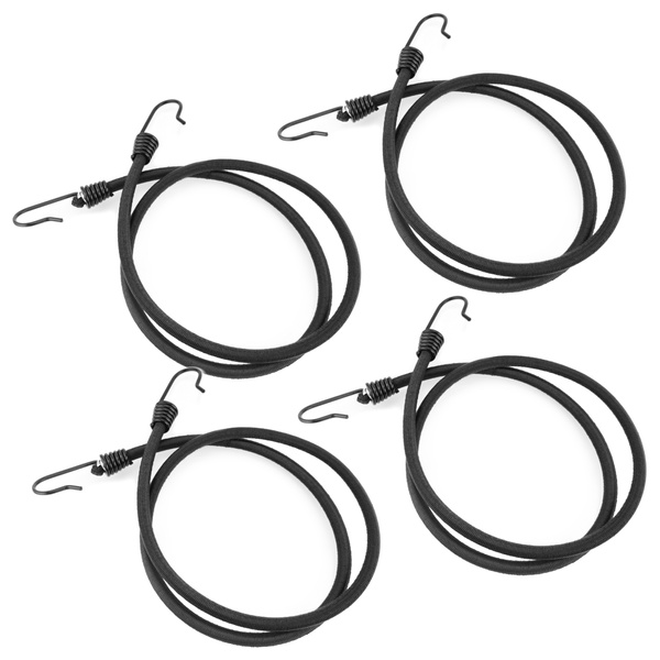 Guma transportowa 8 mm z haczykami - ekspandor czarny - 150cm / 4 sztuki