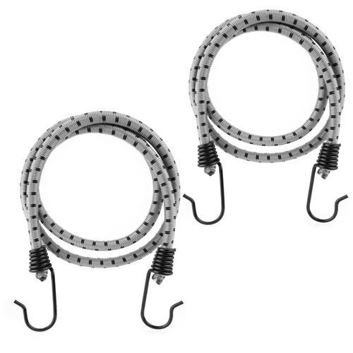Guma transportowa 8 mm z haczykami - ekspandor szary - 100cm / 2 sztuki