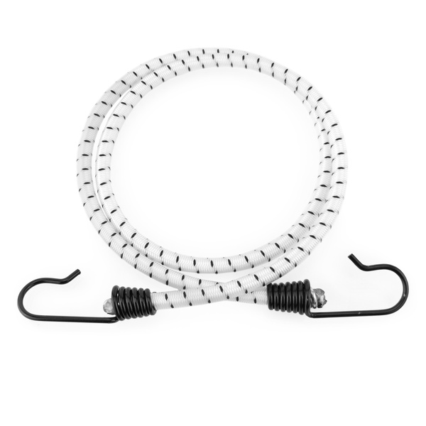 Guma transportowa 8 mm z haczykami - ekspandor biały - 90cm / 4 sztuki