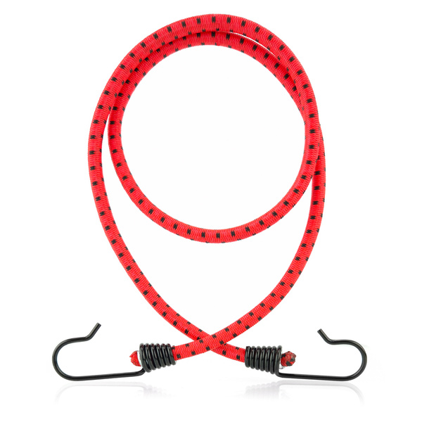 Guma transportowa 8 mm z haczykami - ekspandor czerwony - 200cm / 10 sztuk