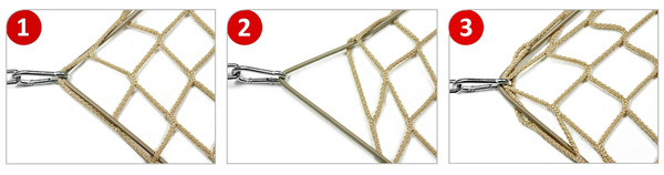 Siatka do bagażnika 35x135 cm beżowa