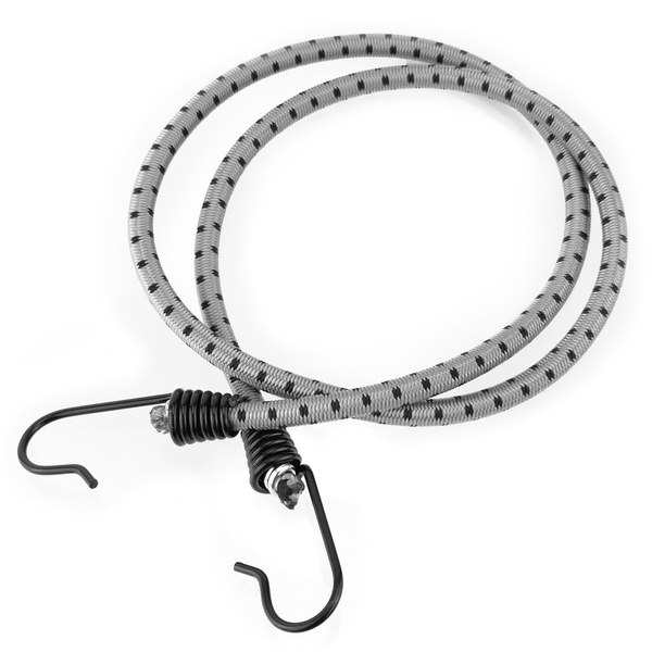Guma transportowa 8 mm z haczykami - ekspandor szary - 90cm / 10 sztuk