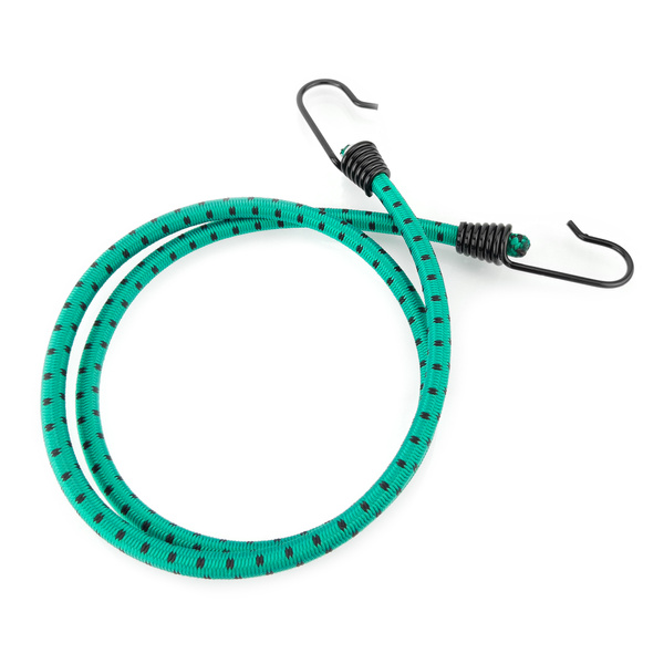Guma transportowa 8 mm z haczykami - ekspandor zielony - 90cm / 2 sztuki