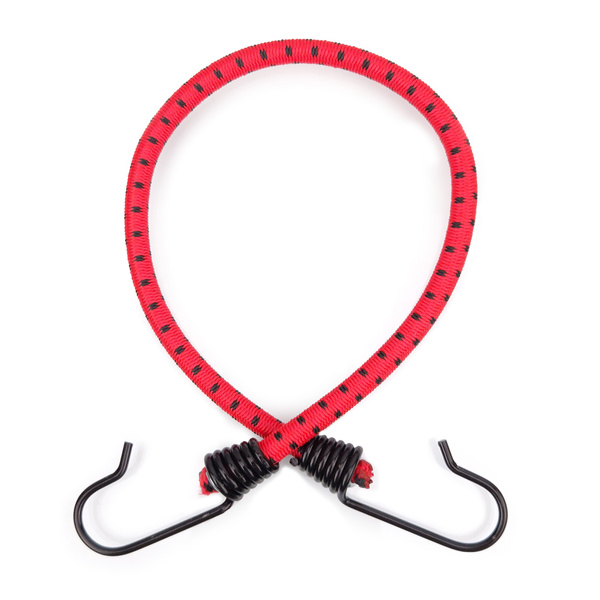 Guma transportowa 8 mm z haczykami - ekspandor czerwony - 40cm / 4 sztuki