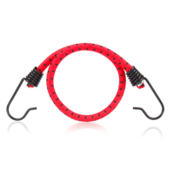 Guma transportowa 8 mm z haczykami - ekspandor czerwony - 70cm / 4 sztuki