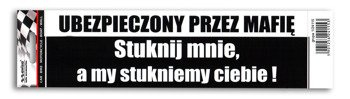 Naklejka Ubezpieczony przez mafię