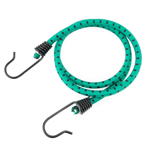 Guma transportowa 8 mm z haczykami - ekspandor zielony - 150cm / 10 sztuk