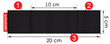 Autorzep – zestaw uchwytów na rzep, 20 cm, czarny