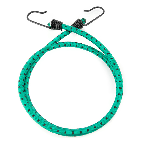 Guma transportowa 8 mm z haczykami - ekspandor zielony - 90cm / 2 sztuki