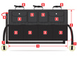 Uniwersalny organizer samochodowy za fotele - 88 x 47 cm