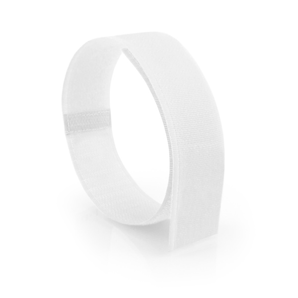 Opaska rzepowa do mocowania siatki 3x35cm - kolor biały