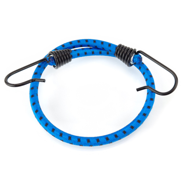 Guma transportowa 8 mm z haczykami - ekspandor niebieski - 60cm / 10 sztuk