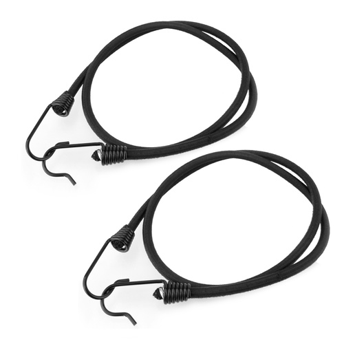 Guma transportowa 8 mm z haczykami - ekspandor czarny - 100cm / 2 sztuki