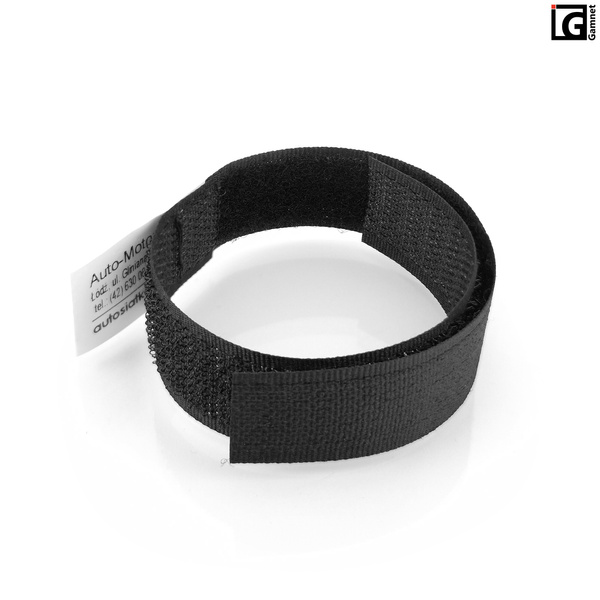 Zestaw opasek rzepowych do siatek 2x25cm - kolor czarny / 10 szt.