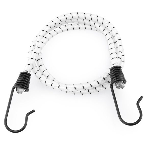 Guma transportowa 8 mm z haczykami - ekspandor biały - 80cm / 2 sztuki