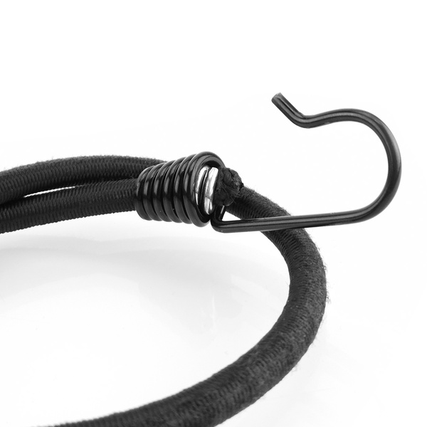 Guma transportowa 8 mm z haczykami - ekspandor czarny - 40cm / 10 sztuk