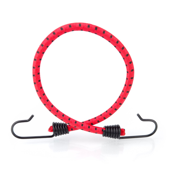 Guma transportowa 8 mm z haczykami - ekspandor czerwony - 40cm / 4 sztuki