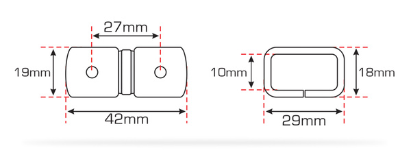Dwuczęściowy uchwyt montażowy - 1 sztuka
