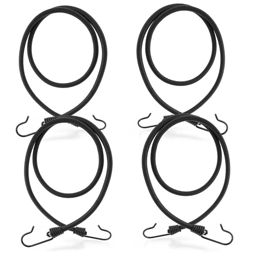 Guma transportowa 8 mm z haczykami - ekspandor czarny - 90cm / 4 sztuki