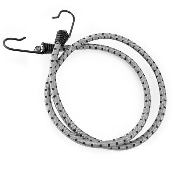 Guma transportowa 8 mm z haczykami - ekspandor szary - 120cm / 10 sztuk