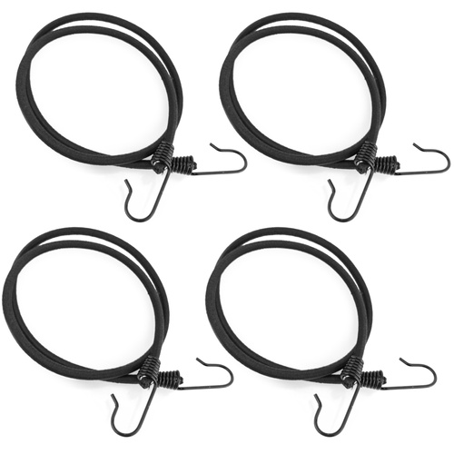 Guma transportowa 8 mm z haczykami - ekspandor czarny - 120cm / 4 sztuki