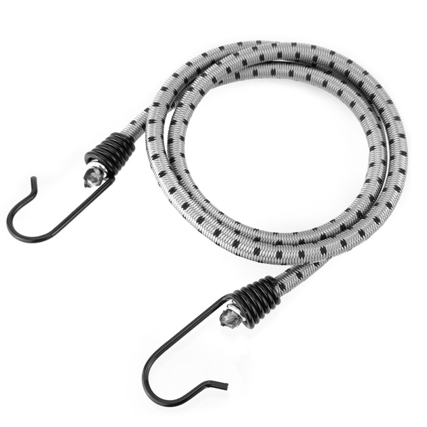 Guma transportowa 8 mm z haczykami - ekspandor szary - 200cm / 10 sztuk