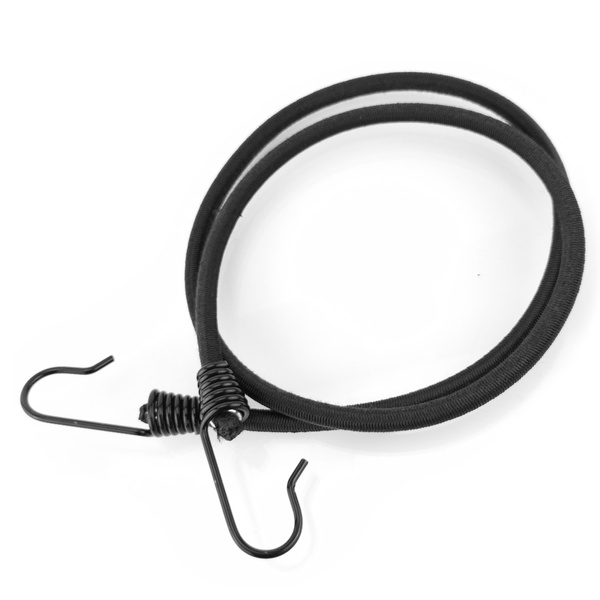 Guma transportowa 8 mm z haczykami - ekspandor czarny - 100cm / 10 sztuk