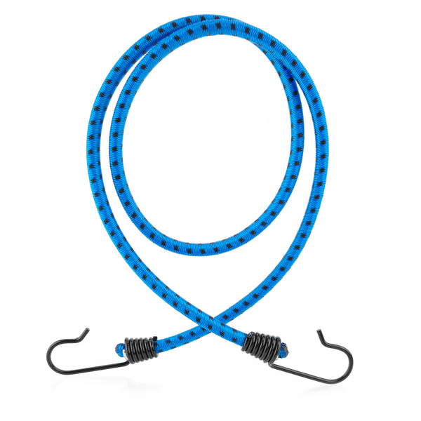 Guma transportowa 8 mm z haczykami - ekspandor niebieski - 120cm / 10 sztuk