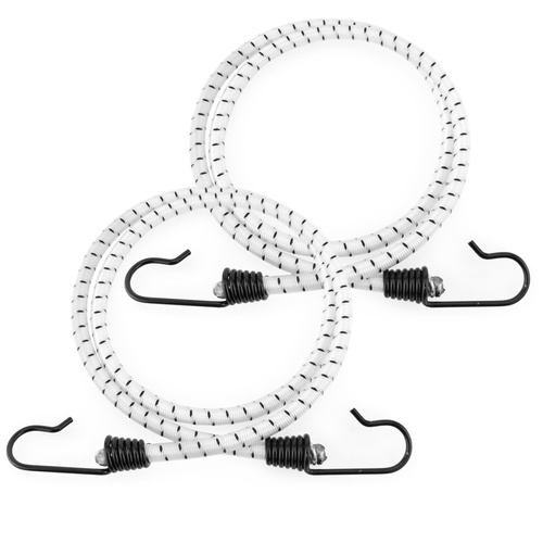 Guma transportowa 8 mm z haczykami - ekspandor biały - 100cm / 2 sztuki