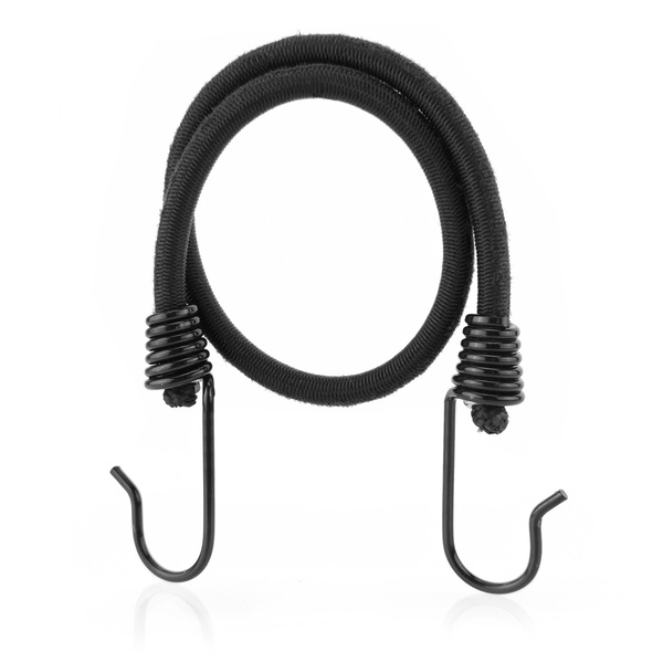 Guma transportowa 8 mm z haczykami - ekspandor czarny - 50cm / 10 sztuk