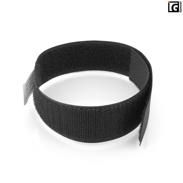 Zestaw opasek rzepowych do siatek 3x35cm - kolor czarny / 10 szt.