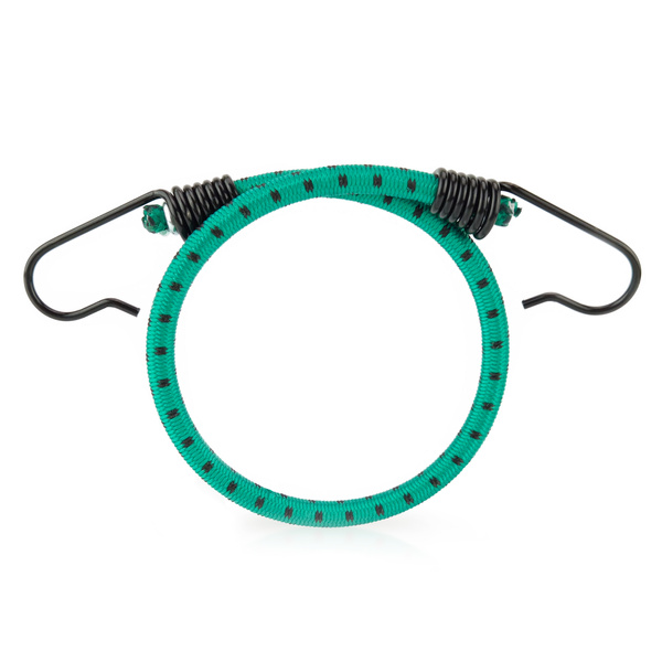 Guma transportowa 8 mm z haczykami - ekspandor zielony - 40cm / 4 sztuki