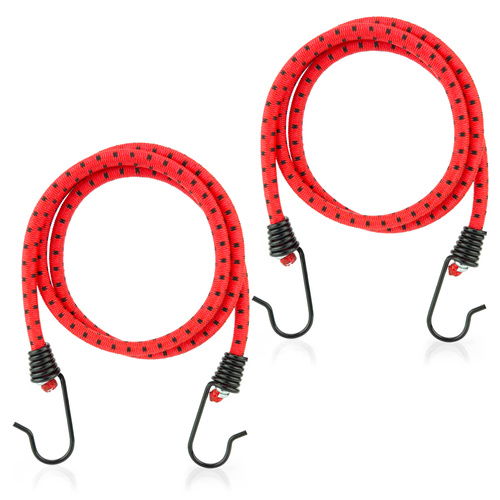 Guma transportowa 8 mm z haczykami - ekspandor czerwony - 90cm / 2 sztuki