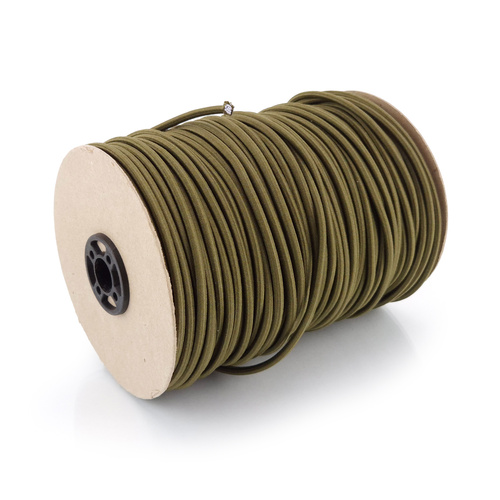 Guma okrągła khaki 4 mm - 1 mb.
