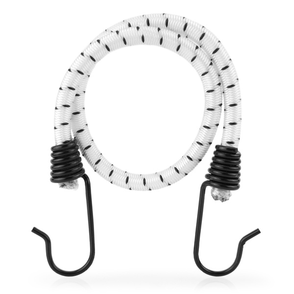 Guma transportowa 8 mm z haczykami - ekspandor biały - 70cm / 2 sztuki