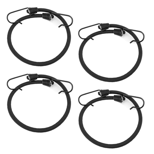 Guma transportowa 8 mm z haczykami - ekspandor czarny - 60cm / 4 sztuki