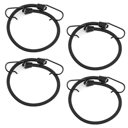 Guma transportowa 8 mm z haczykami - ekspandor czarny - 70cm / 4 sztuki