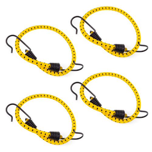 Guma transportowa 8 mm z haczykami - ekspandor żółty - 60cm / 4 sztuki
