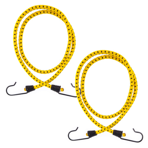 Guma transportowa 8 mm z haczykami - ekspandor żółty - 80cm / 2 sztuki