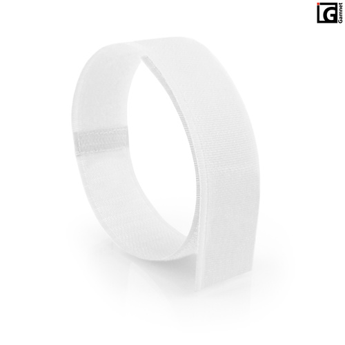 Opaska rzepowa do mocowania siatki 3x35cm - kolor biały